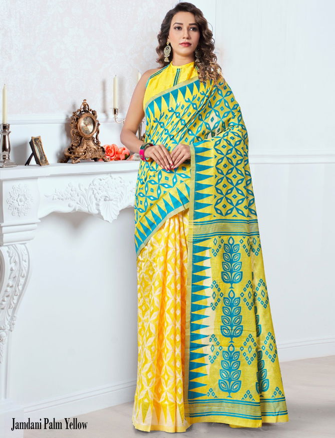 Jamdani 1 Classic Latest Festive Wear Designer Silk Saree Collection